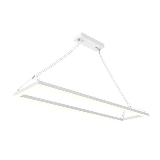 Westgate Suspended Frame Fixture 1X4 Tunable 40/50/60W 30/35/40K 0-10V 7000 Lumens, Commercial Indoor Lighting, 40W/50W/60W, 7000 Lumens, 30K/35K/40K, White Finish, 0~10V Dimmable