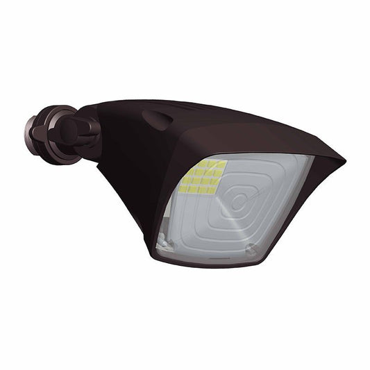 Westgate Weatherproof LED Square Flood Heads, 120V, Outdoor Lighting, 10W, 1000 Lumens, 3000K, Dark Bronze Finish