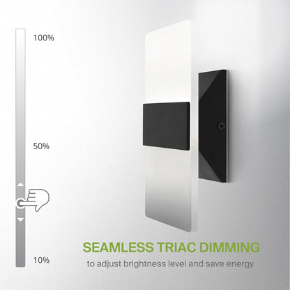 ASD Lighting LED Wall Sconce 10W 120V Triac 2700/3000/3500/4000/5000K Black ETL
