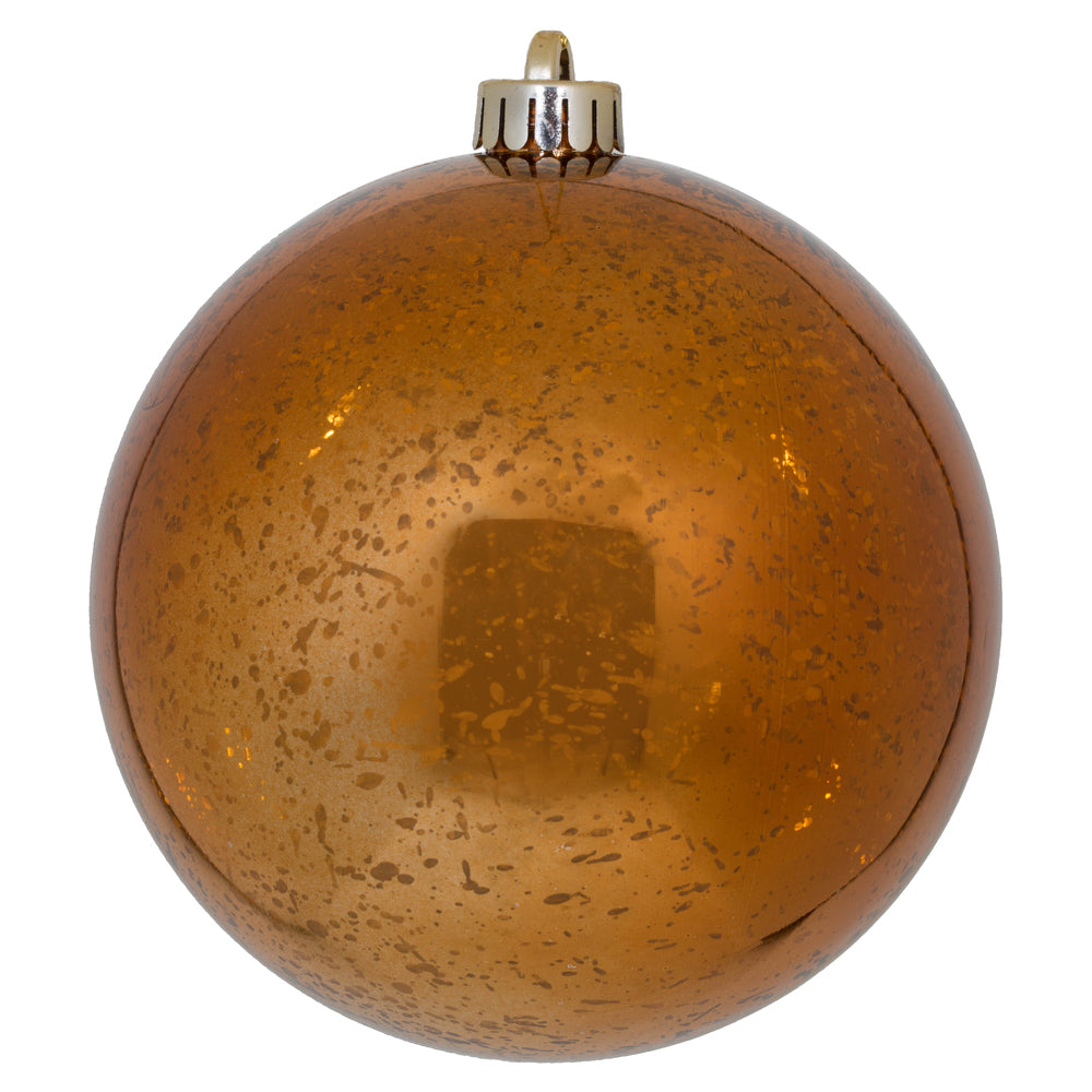 Vickerman 6" Copper Mercury Ball Ornament 4 per Bag.