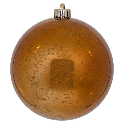 Vickerman 6" Copper Mercury Ball Ornament 4 per Bag.