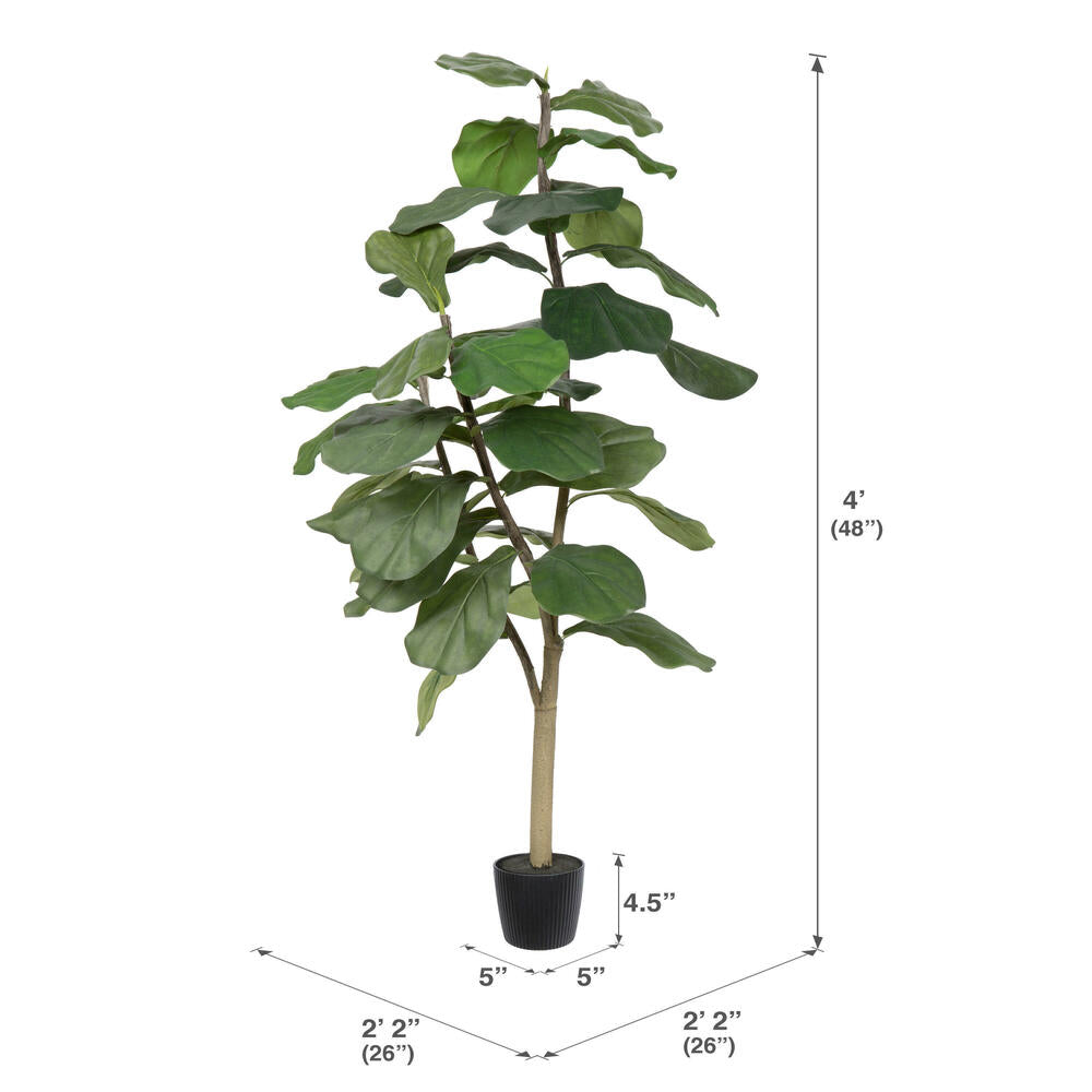 Vickerman 4' Artificial Potted Fiddle Tree.