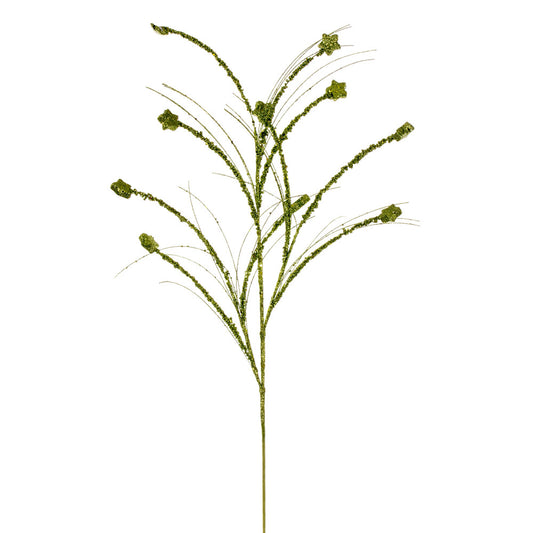 Vickerman 36" Lime Mini Star Glitter Spray 6 per bag.
