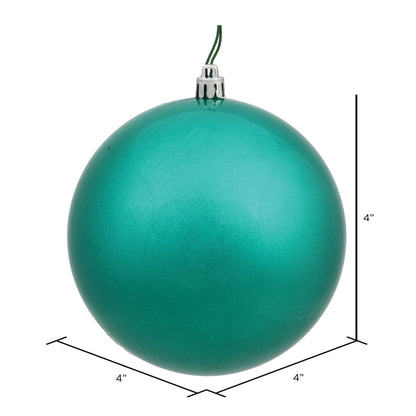 Vickerman 4" Teal Candy Ball Ornament 6 per Bag