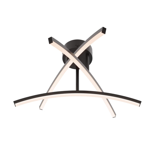 Dals Lighting Sway 20 Inch 5CCT 3 Light Curved Flush Mount