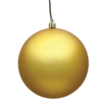 Vickerman 4" Gold Matte Ball Ornament 6 per Bag