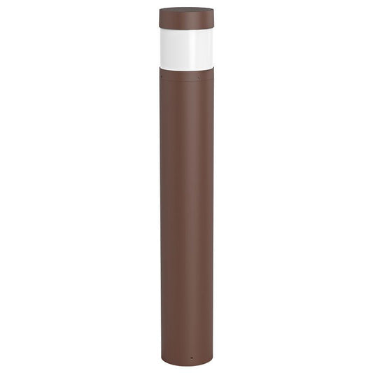 Westgate Bollard 42In Round Flat Top Adj. 12-22W 30/40/50K, Bronze, Outdoor Lighting, 12~22W, 130 Lumens/W, 30K/40K/50K, Bronze Finish, 0~10V Dimmable