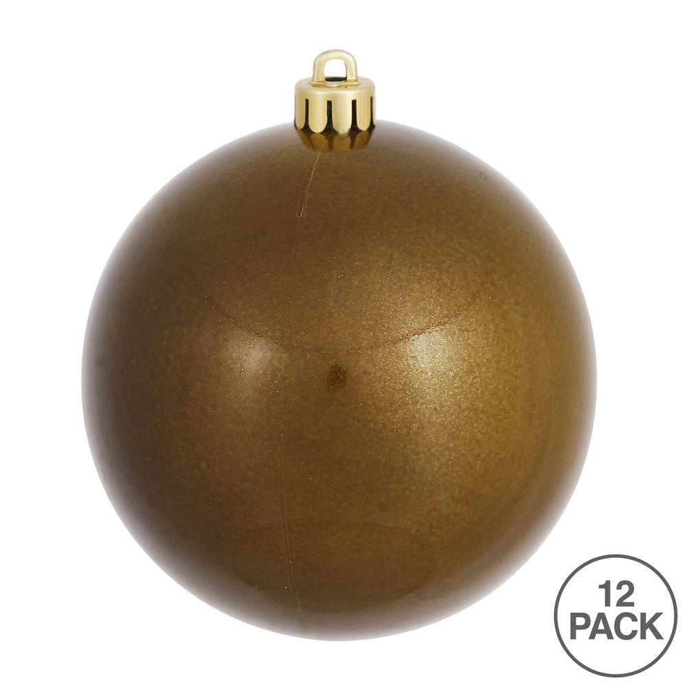 Vickerman 3" Olive Candy Ball Ornament 12 per Bag