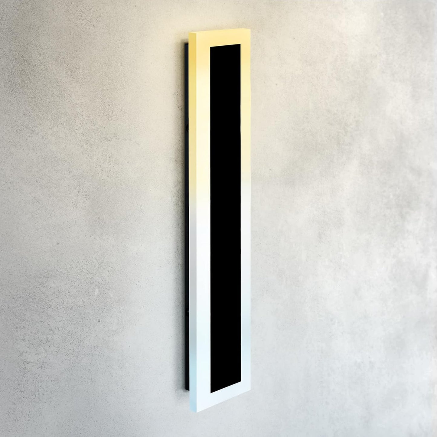 ASD Lighting LED Outdoor Wall Sconce wide acrylic 36" 30W 120-277V CCT Selectable 3000/4000/5000K Dimmable Black ETL