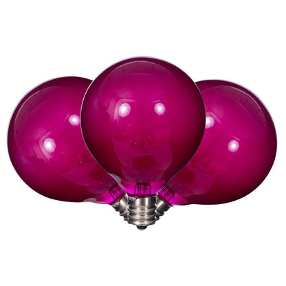 Vickerman Purple LED G50-E12 Filament Glass Replacement Bulbs 10/Box