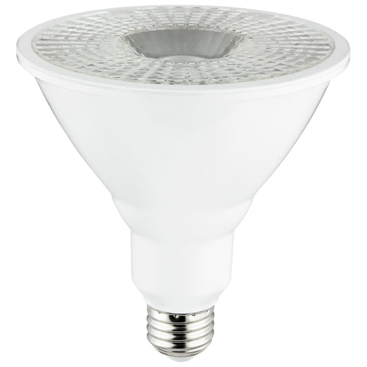 Sunlite 87937 LED PAR38 Long Neck Spotlight Bulb, 15 Watt (100W Halogen EQ), 1200 Lm, 40° Flood Beam, Medium E26 Base, 90 CRI, Dimmable, Title-20/24/CEC Compliant, UL Listed, 5000K Daylight, 1 Count