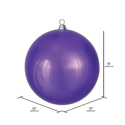 Vickerman 15.75" Plum Shiny Ball Ornament