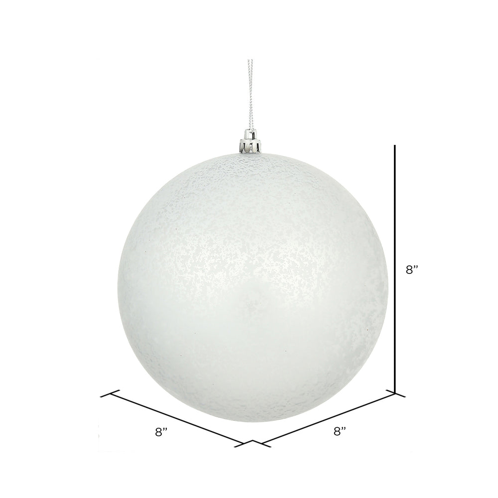 Vickerman 8" Silver Matte Mercury Ball Ornament