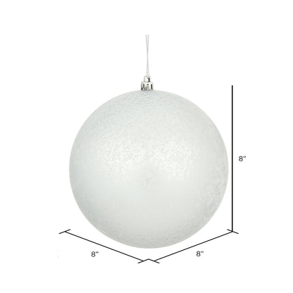 Vickerman 8" Silver Matte Mercury Ball Ornament