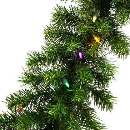 Vickerman 9' Douglas Fir Artificial Christmas Garland Multi-Colored LED Lights