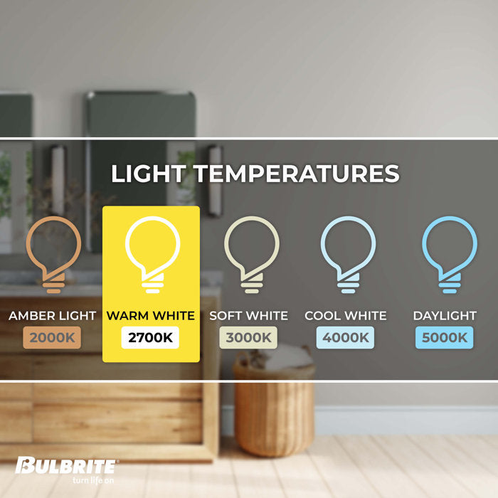 BULBRITE LED T9 MEDIUM SCREW (E26) 4W DIMMABLE FILAMENT LIGHT BULB 2700K/WARM WHITE 40W INCANDESCENT EQUIVALENT 2PK (776865)