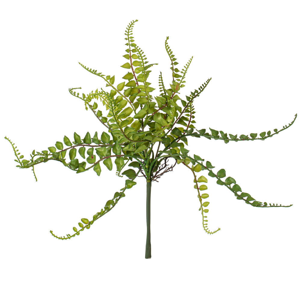Vickerman 16" Artificial Green Fern Spray. Includes 3 sprays per pack.