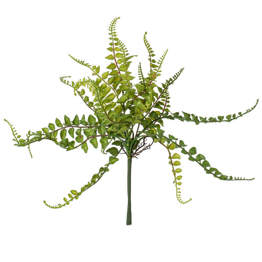 Vickerman 16" Artificial Green Fern Spray. Includes 3 sprays per pack.