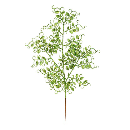 Vickerman 22" Lime Glitter Mini Ruscus Leaf Artificial Christmas Spray. Includes 12 sprays per pack.