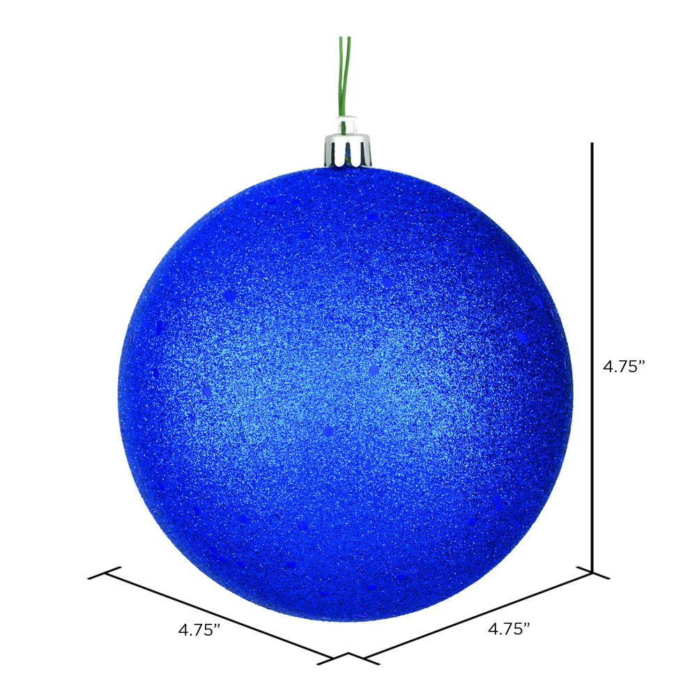 Vickerman 4.75" Midnight Blue Sequin Ball Ornament 4 per Bag