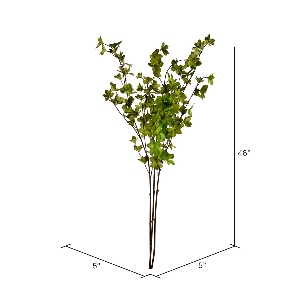 Vickerman 46" Artificial Green Castor Bean Leaf Spray. Includes 3 sprays per pack.