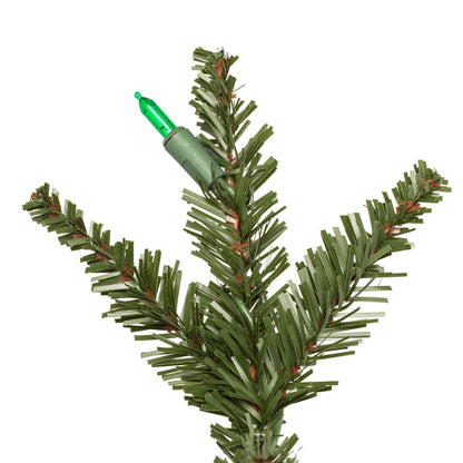 Vickerman 4.5' x 33" Slim Natural Fraser Fir Artificial Christmas Tree Multi-colored Dura-Lit LED lights