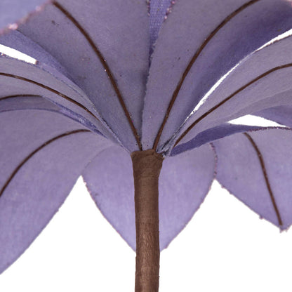 Vickerman 22" Lavender Velvet Sheen Glitter Trim Poinsettia Stem 4 per bag.