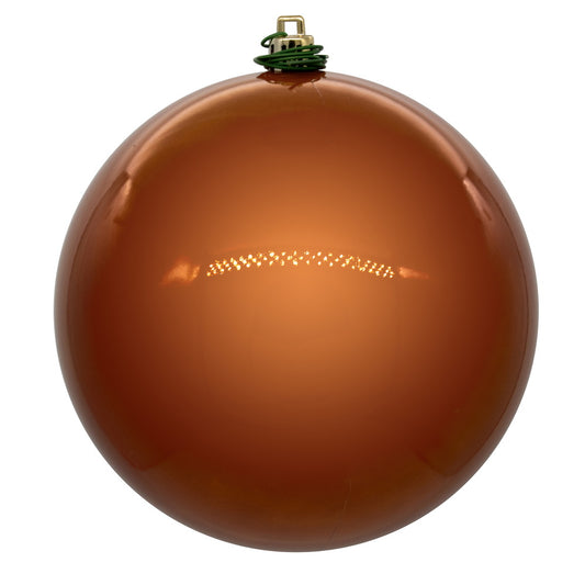 Vickerman 8" Copper Pearl UV Drilled Ball Ornament 1 per bag.