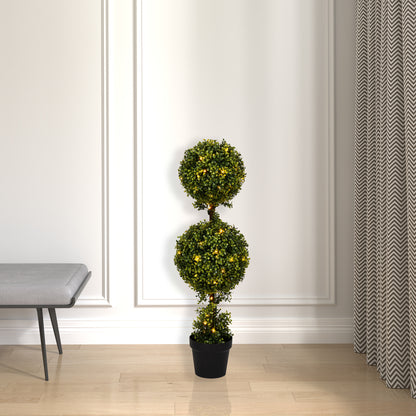 Vickerman 3' Artificial Double Ball Green Boxwood Topiary.