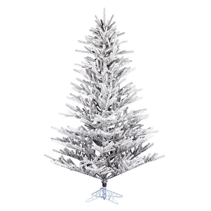 Vickerman 6' x 54" Flocked Stick Pine Artificial Christmas Tree Unlit