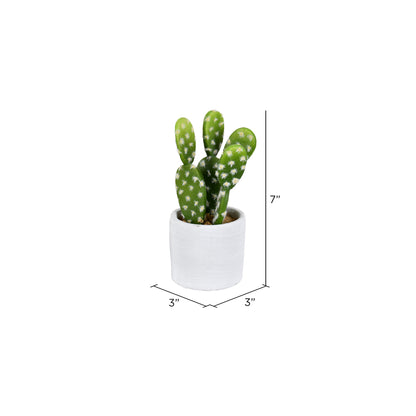 Vickerman Set of 3 Assorted 7" Potted Artificial Cactus Plants Set of 3