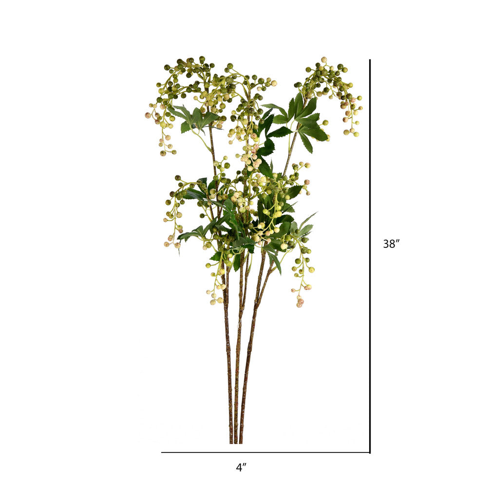 Vickerman 38" Artificial Green Berry Spray. There are 3 sprays per pack.
