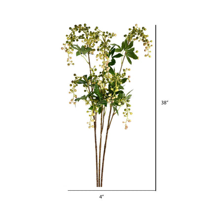 Vickerman 38" Artificial Green Berry Spray. There are 3 sprays per pack.