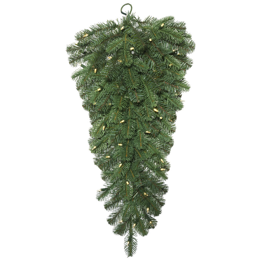 Vickerman 32" Grand Noble Spruce Artificial Christmas Tear Drop Warm White Dura-lit LED Lights