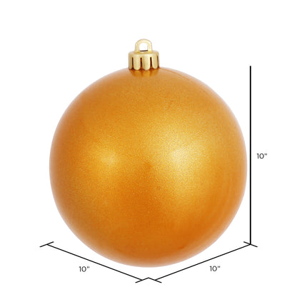 Vickerman 10" Antique Gold Candy Ball Ornament