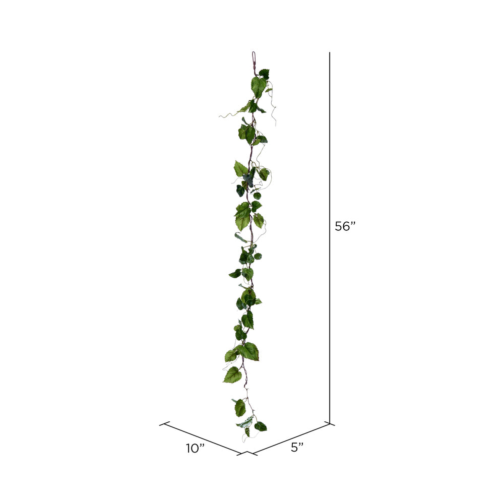 Vickerman 56" Artificial Green Hop Leaf Garland Pack of 2