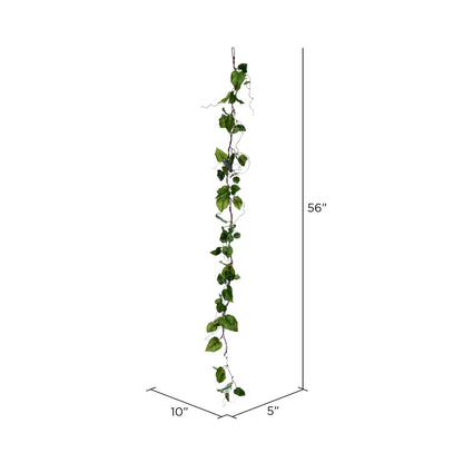 Vickerman 56" Artificial Green Hop Leaf Garland Pack of 2