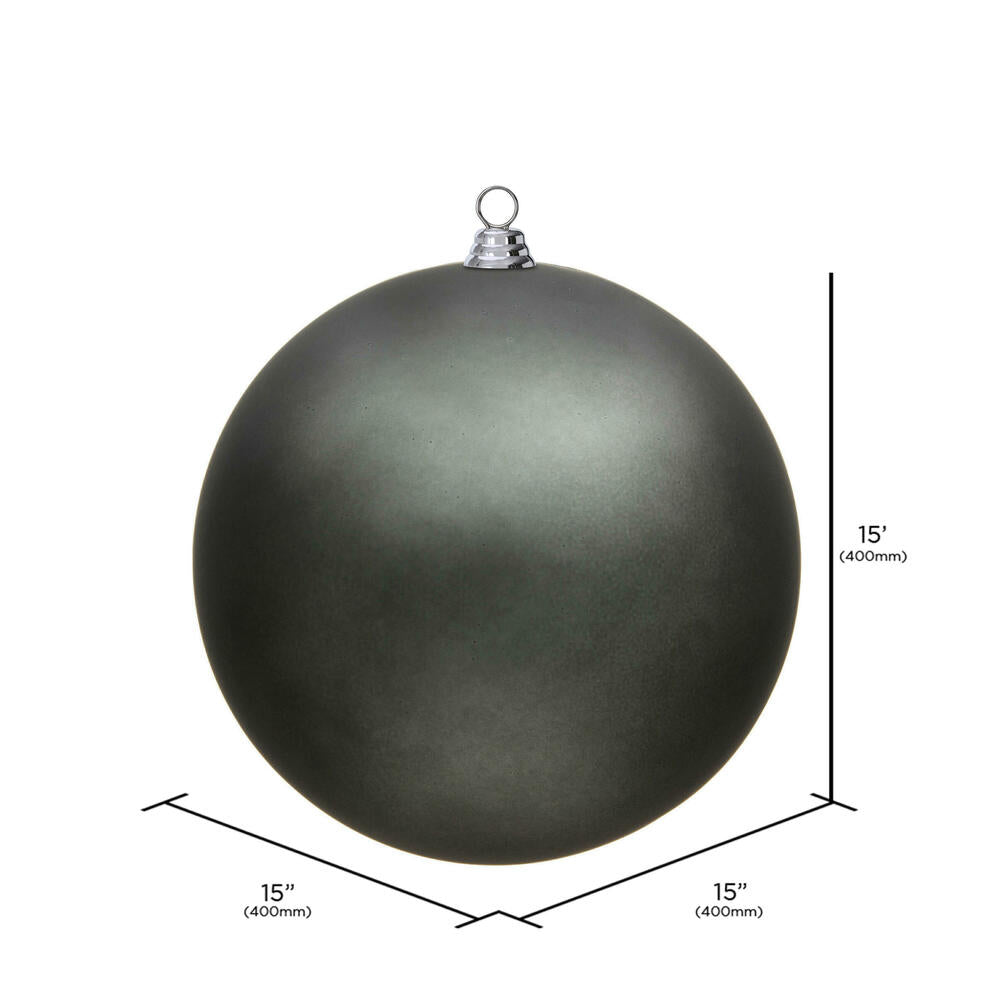 Vickerman 15.75" Pewter Matte Ball Ornament