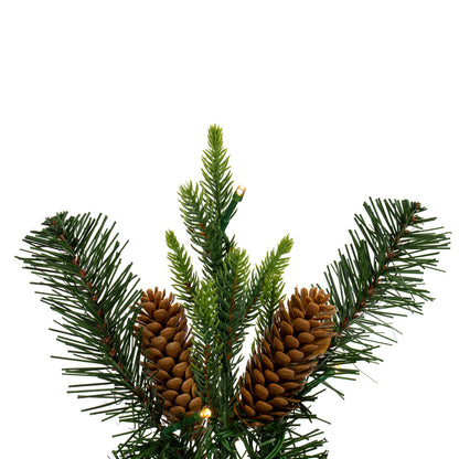 Vickerman 6' x 14" Berry Mixed Pine Cone Artificial Pre-Lit Garland Battery Operated LED Warm White Lights