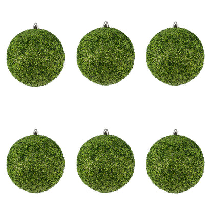 Vickerman 4.75" Celadon Beaded Ball Ornament 6 per Bag