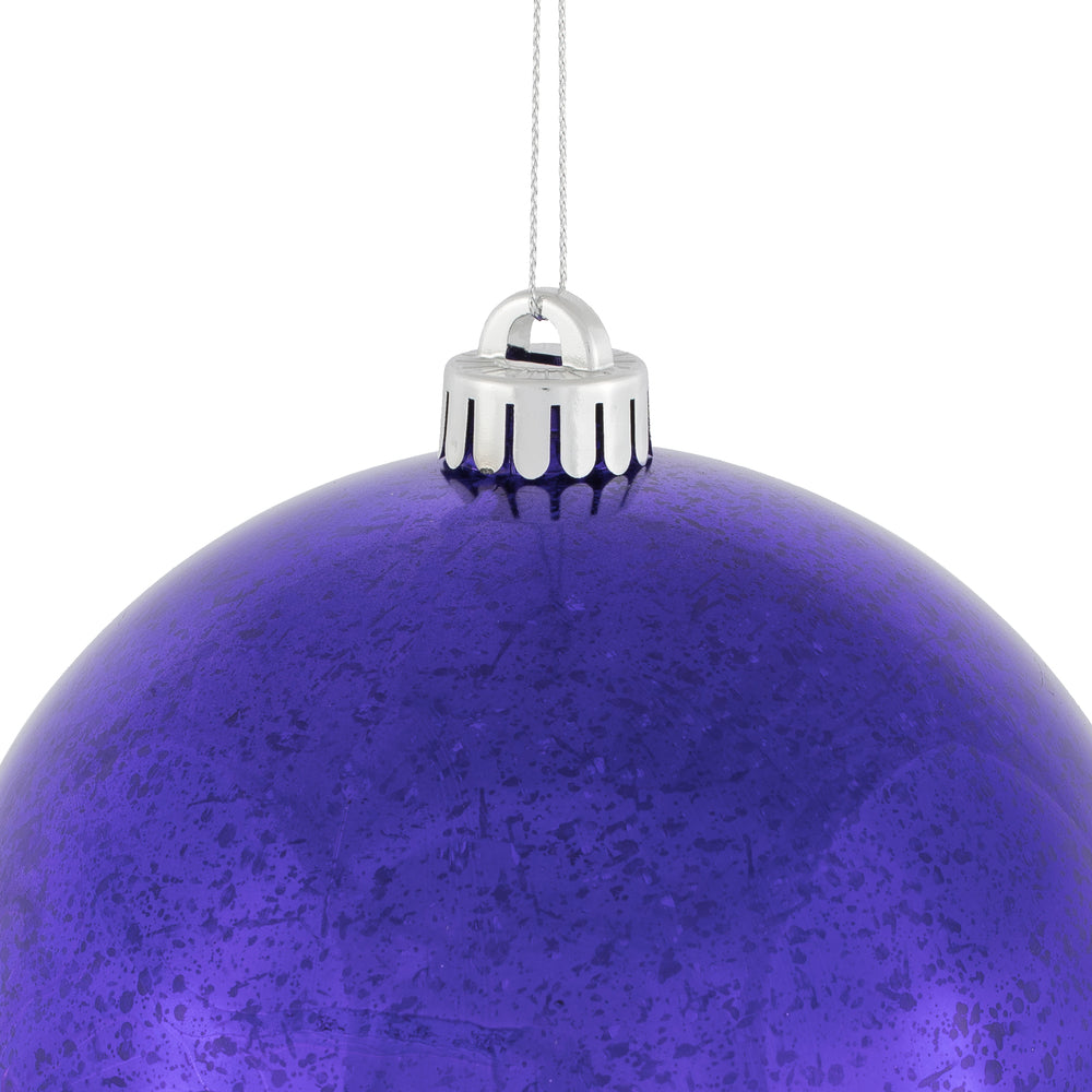 Vickerman 6" Purple Mercury Ball Ornament 4 per Bag.