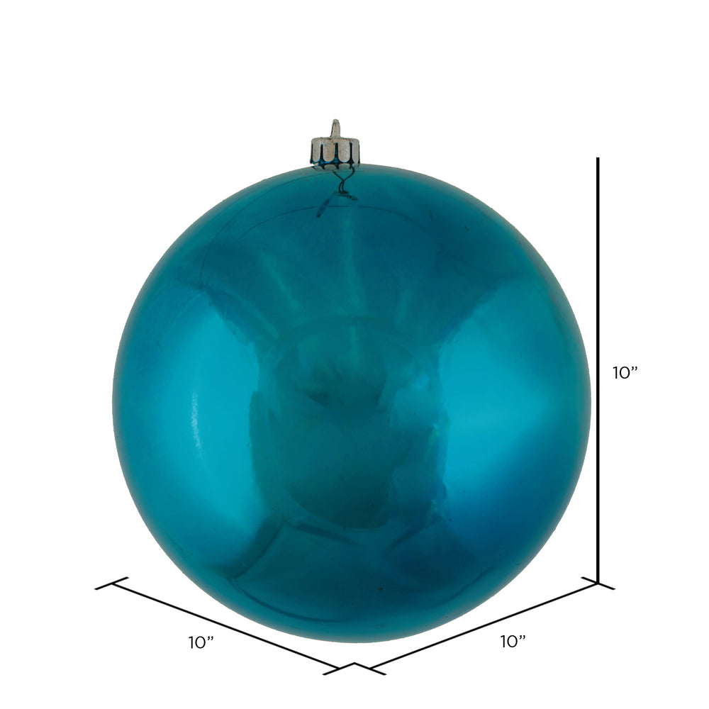 Vickerman 10" Sea Blue Shiny Ball Ornament