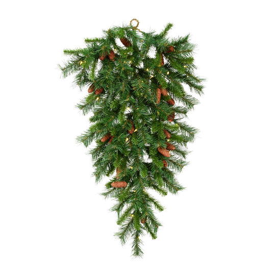 Vickerman 42" Cheyenne Artificial Christmas Teardrop Warm White LED Lights