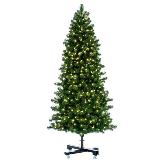 Vickerman 9.5' Grand Teton Slim Artificial Christmas Tree  Single Mold Warm White LED Lights