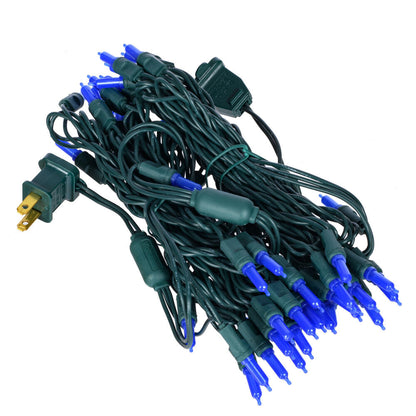 Vickerman 25' Frosted Blue Single Mold Italian LED Christmas light set.