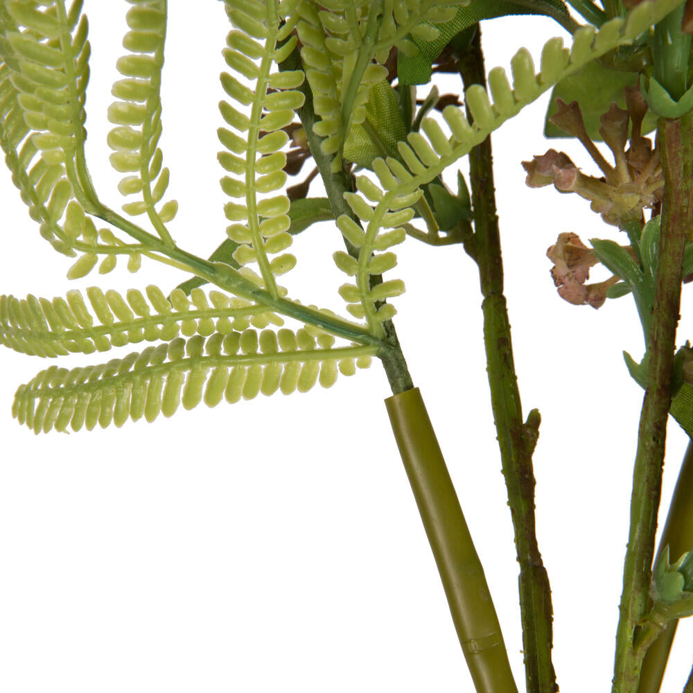 Vickerman 14" Penny Brown Artificial Wild Berry and Green Fern Bundle 2 per bag.