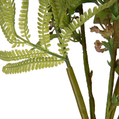 Vickerman 14" Penny Brown Artificial Wild Berry and Green Fern Bundle 2 per bag.