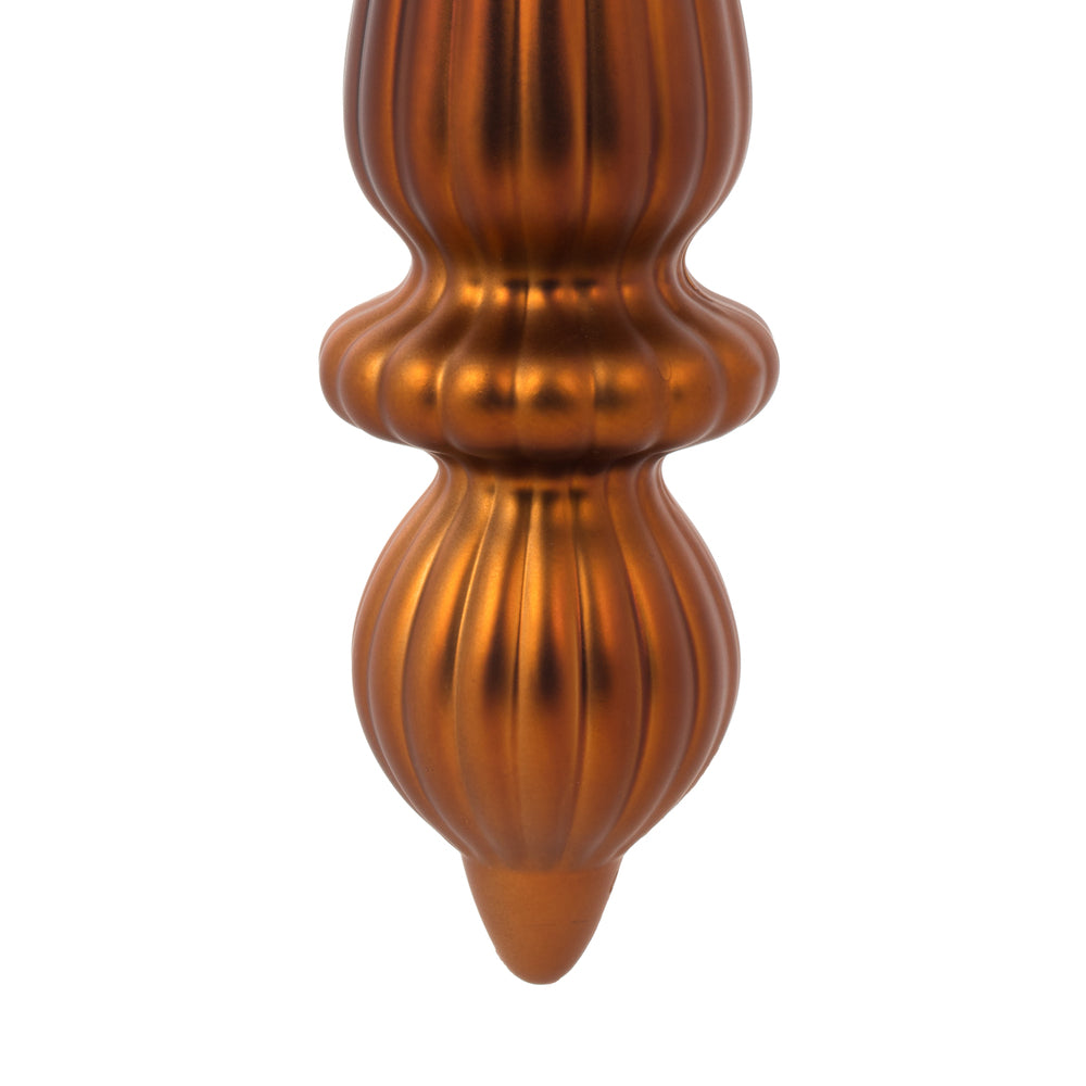 Vickerman 14" Copper Matte Finial Drop Christmas Ornament UV Treated with Drilled and Wired Cap 2 per bag