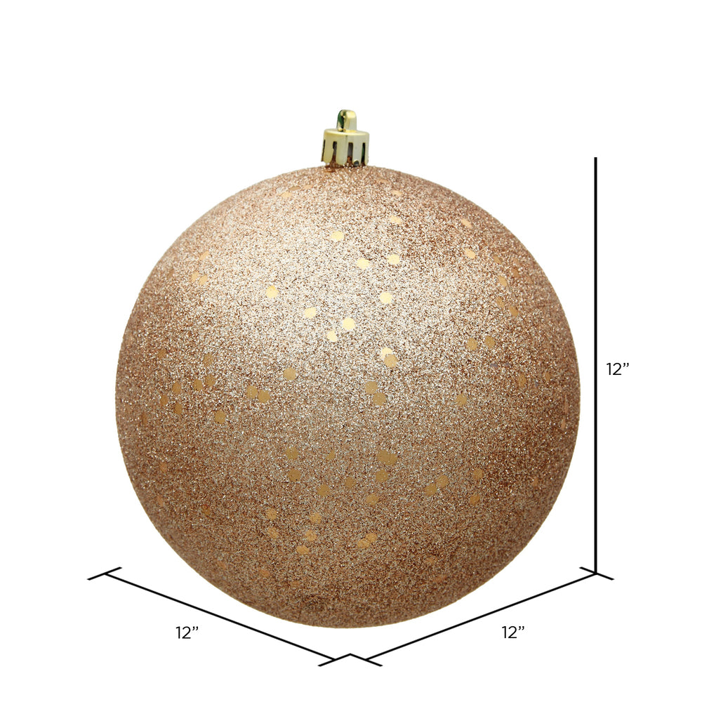 Vickerman 12" Café Latte Sequin Ball Ornament