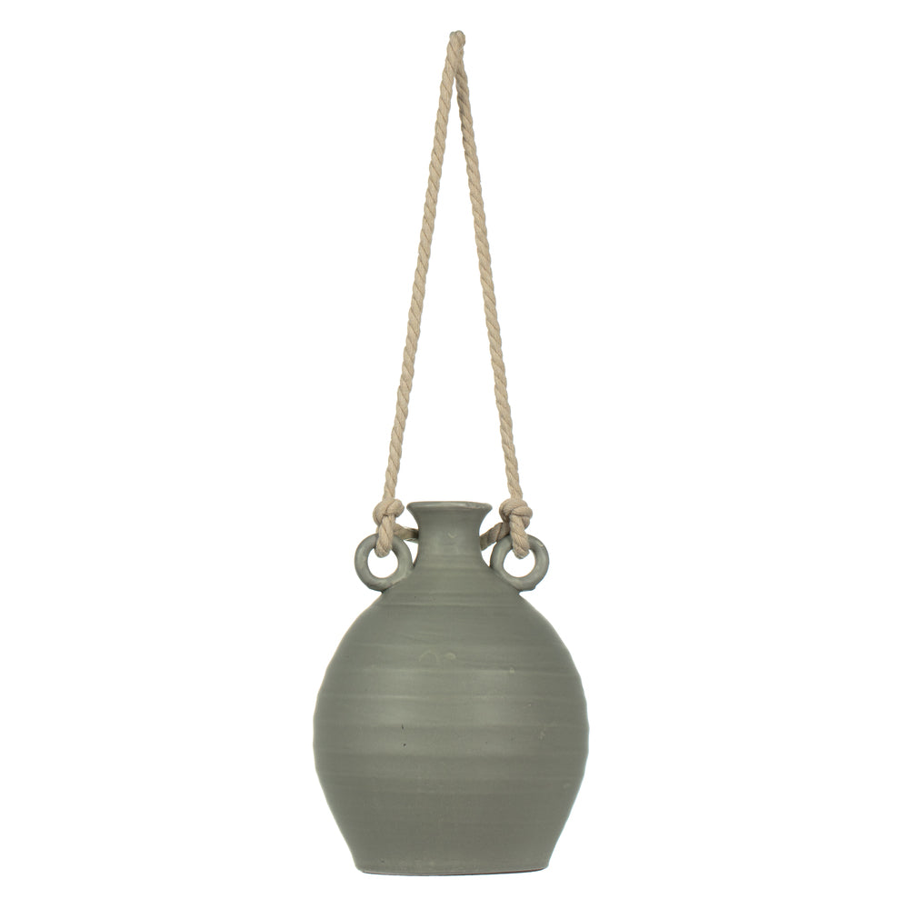 Vickerman 10" Beige Terracotta Bottle Rope Handle.